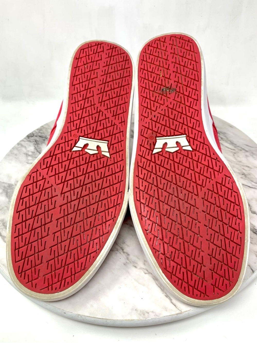 Supra Stacks II Vulc Red Nubuck/Canvas Low-Top Skate Sneakers 8 Mens Sporty Punk - Picture 8 of 16